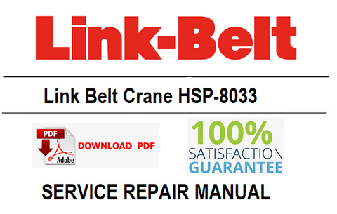 Link Belt Crane HSP-8033 PDF Service Repair Manual