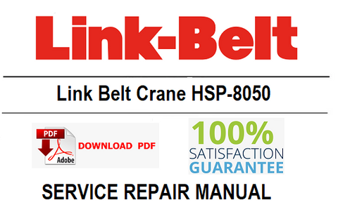 Link Belt Crane HSP-8050 PDF Service Repair Manual