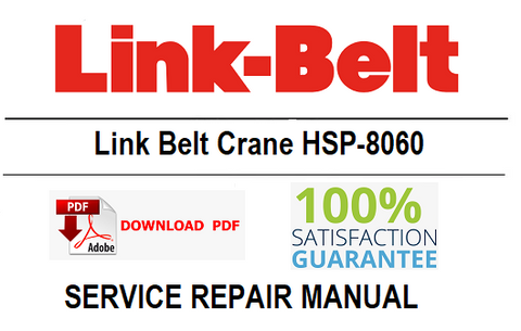 Link Belt Crane HSP-8060 PDF Service Repair Manual