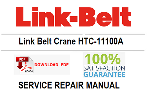 Link Belt Crane HTC-11100A PDF Service Repair Manual