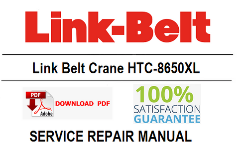 Link Belt Crane HTC-8650XL PDF Service Repair Manual