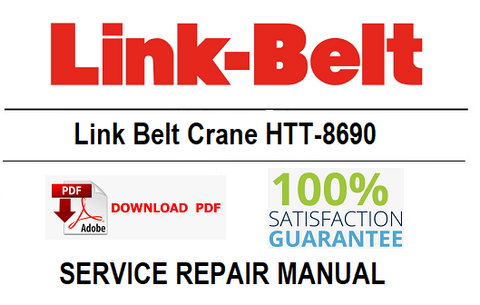 Link Belt Crane HTT-8690 PDF Service Repair Manual