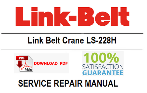 Link Belt Crane LS-228H PDF Service Repair Manual