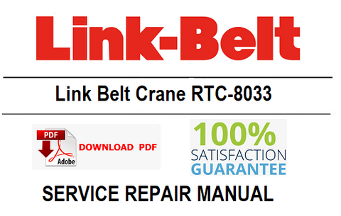 Link Belt Crane RTC-8033 PDF Service Repair Manual