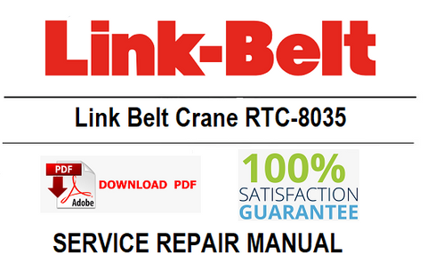 Link Belt Crane RTC-8035 PDF Service Repair Manual