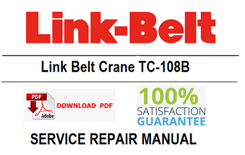 Link Belt Crane TC-108B PDF Service Repair Manual