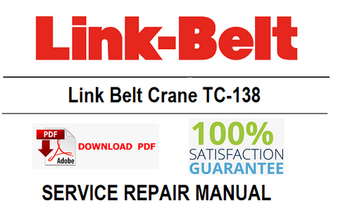 Link Belt Crane TC-138A PDF Service Repair Manual