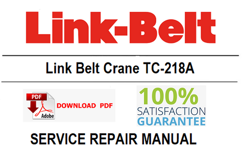 Link Belt Crane TC-218A PDF Service Repair Manual