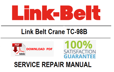 Link Belt Crane TC-98B PDF Service Repair Manual