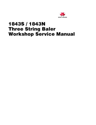 Massey Ferguson 1843S, 1843N Three String Baler Service Repair Manual
