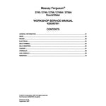 Massey Ferguson 2745, 2746, 2756, 2746A, 2756A Round baler Service Repair Manual