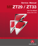 Massey Ferguson ZT29, ZT33 Zero Turn Mower Workshop Service Repair Manual