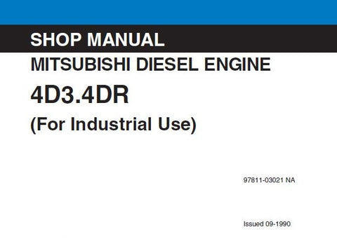 Mitsubishi 4D3.4DR (4D31, 4D31-T, 4D32, 4DR5) Diesel Engine Service Shop Manual PDF Download