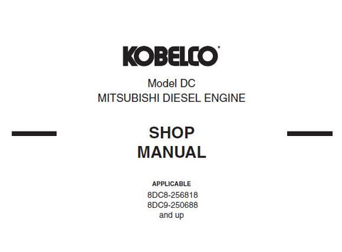 Mitsubishi Diesel Engine Model DC (8DC8, 8DC9, 8DC9-T) Service Repair Manual PDF Download
