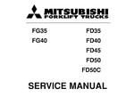 Mitsubishi FD35 FD40 FD45 FD50 FD50C Forklift Trucks Service Repair Manual PDF Download