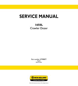 New Holland 1650L Crawler Dozer Service Repair Manual PDF Download