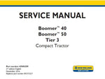 New Holland Boomer 40, 50 Tier 3 Compact Tractor Service Repair Manual PDF Download