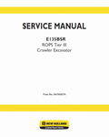 New Holland E135BSR ROPS Tier 3 Crawler Excavator Service Repair Manual PDF Download