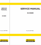 New Holland E235BSR Excavator Service Repair Manual PDF Download