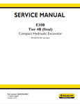 New Holland E30B Tier 4B Compact Hydraulic Excavator Service Repair Manual PDF Download