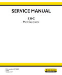New Holland E30C Mini Excavator Service Repair Manual PDF Download