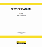 New Holland E37C Mini Excavator Service Repair Manual PDF Download