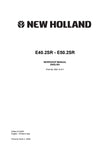 New Holland E40.2SR and E50.2SR Mini Excavator Service Repair Manual PDF Download