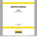New Holland E485C Crawler Excavator Service Repair Manual PDF Download