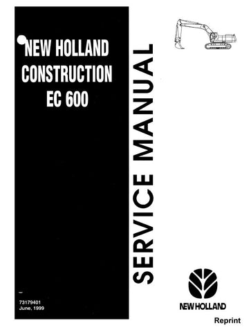 New Holland EC600 Crawler Excavator Service Repair Manual PDF Download