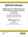 New Holland FR480, FR550, FR650, FR780, FR850, FR850 Forage Cruiser Service Manual PDF Download