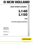 New Holland L140 and L150 Skid Steer Service Repair Manual PDF Download