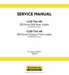 New Holland L230, C238 Tier 4A Skid Steer Loader Service Repair Manual PDF Download