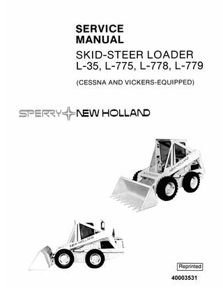 New Holland L35, L775, L778, L779 Skid Steer Loader Service Repair Manual PDF Download