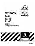 New Holland L465, LX465, LX485 Skid Steer Loader Service Repair Manual PDF Download