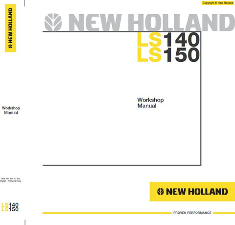 New Holland LS140 and LS150 Skid Steer Loader Service Repair Manual PDF Download