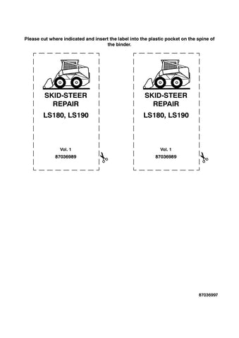 New Holland LS180, LS190 Skid Steer Loader Service Repair Manual PDF Download