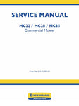 New Holland MC22, MC28, MC35 Commercial Mower Service Repair Manual PDF Download