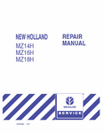 New Holland MZ14H, MZ16H, MZ18H Mower Tractor Service Repair Manual PDF Download