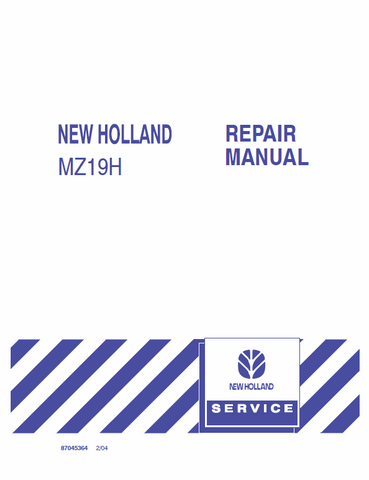 New Holland MZ19H Mower Tractor Service Repair Manual PDF Download