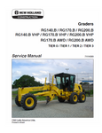 New Holland RG140.B AWD, RG200.B VHP, RG200.B AWD Motor Grader Service Repair Manual PDF Download