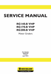 New Holland RG140.B VHP, RG170.B VHP, RG200.B VHP Motor Graders Service Repair Manual PDF Download