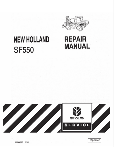 New Holland SF550 Sprayer Service Repair Manual PDF Download