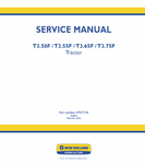 New Holland T3.50F, T3.55F, T3.65F, T3.75F Tractor Service Repair Manual PDF Download