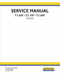 New Holland T3.60F, T3.70F, T3.80F Tractor Service Repair Manual PDF Download