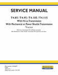 New Holland T4.85, T4.95, T4.105, T4.115 Tractor Service Repair Manual PDF Download