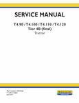 New Holland T4.90, T4.100, T4.110, T4.120 Tier 4B Final Tractor Service Repair Manual PDF Download