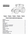 New Holland T5030, T5040, T5050, T5060, T5070 Tractor Service Repair Manual PDF Download