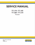 New Holland T7.170, T7.185, T7.200 Tractor Service Repair Manual PDF Download