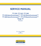 New Holland T7.230, T7.240, T7.245, T7.260, T7.270 Stage 4 Tractor Service Repair Manual PDF Download