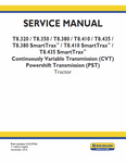 New Holland T8.320, T8.350, T8.380, T8.410, T8.435 CVT & PST Tractor Service Repair Manual PDF Download